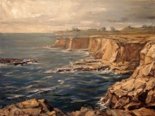 Shark-tooth Beach - oil, canvas