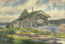 Baikal Forestry - watercolors, paper