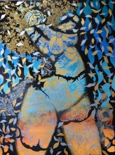 Golden Venus II - acrylic, canvas