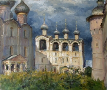 Bell Tower Of Rostov Kremlin - oil, canvas