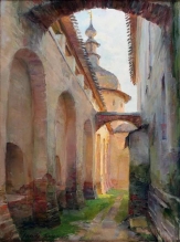 At The Walls Of Rostov Kremlin - oil, canvas