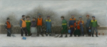 Moscow Street Cleaners - oil, canvas