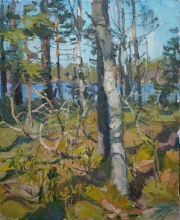By The Lake - oil, canvas