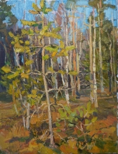 Evening At The Swamp - oil, canvas