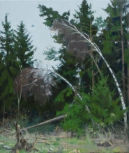Wind Break - oil, canvas