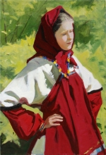 Nastenka - oil, canvas