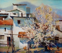 Blooming Apple Tree - oil, canvas