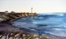 Old Lighthouse - watercolor, paper Arches
