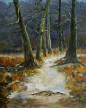 Monrepo. Early Snow - oil, canvas