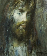 Portrait - oil, canvas, cardboard