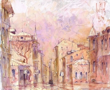 City - oil, canvas