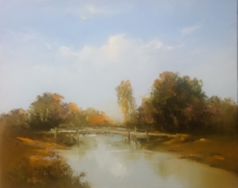 Bridge Of Aleksandrovka - oil, canvas