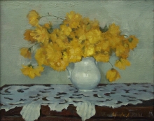 Golden Spheres - oil, canvas