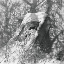 Window At The Wall - pencil, paper