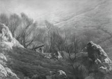 Mountain Theme - pencil, paper