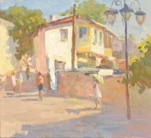 Gurzuf, Seaside Street - oil, canvas