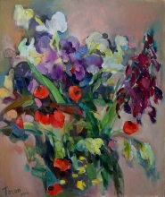 Poppies - oil, canvas