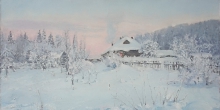 Winter Evening - oil, canvas