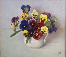 Pansies - oil, canvas