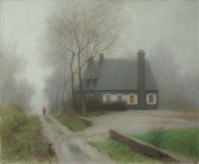 House In Normandy - oil, canvas