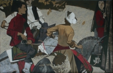 Friends - tempera, paper