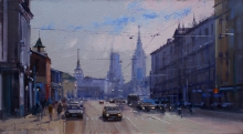 Morning In The Color Of Indigo - oil, canvas