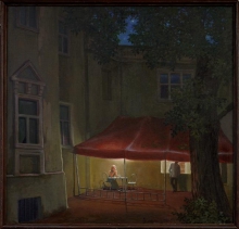 Night Sitters - oil, canvas