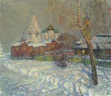 Kolmna. February - oil, canvas