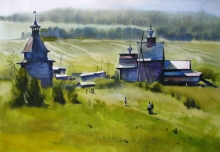 Summer Is About To Begin - watercolors, paper