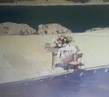 Morning By The Sea - oil, canvas