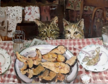 Tasty Dinner - oil, canvas
