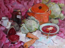 Borshch - oil, canvas
