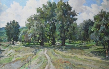 September In Shabshugskaya - oil, canvas