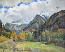 Clouds Over Sofiya Complex - oil, canvas