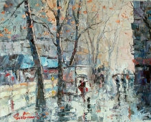 Transparent City - oil, canvas
