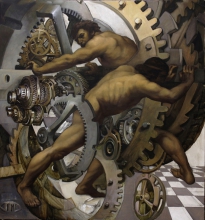 Mechanism - oil, canvas