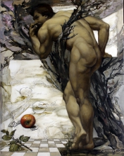 Thinker - oil, canvas