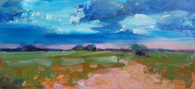 Clouds - oil on panel