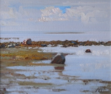 The White Sea - oil on panel