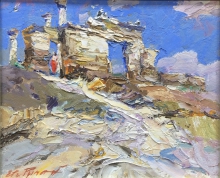 Ancient Chersonese - oil on board